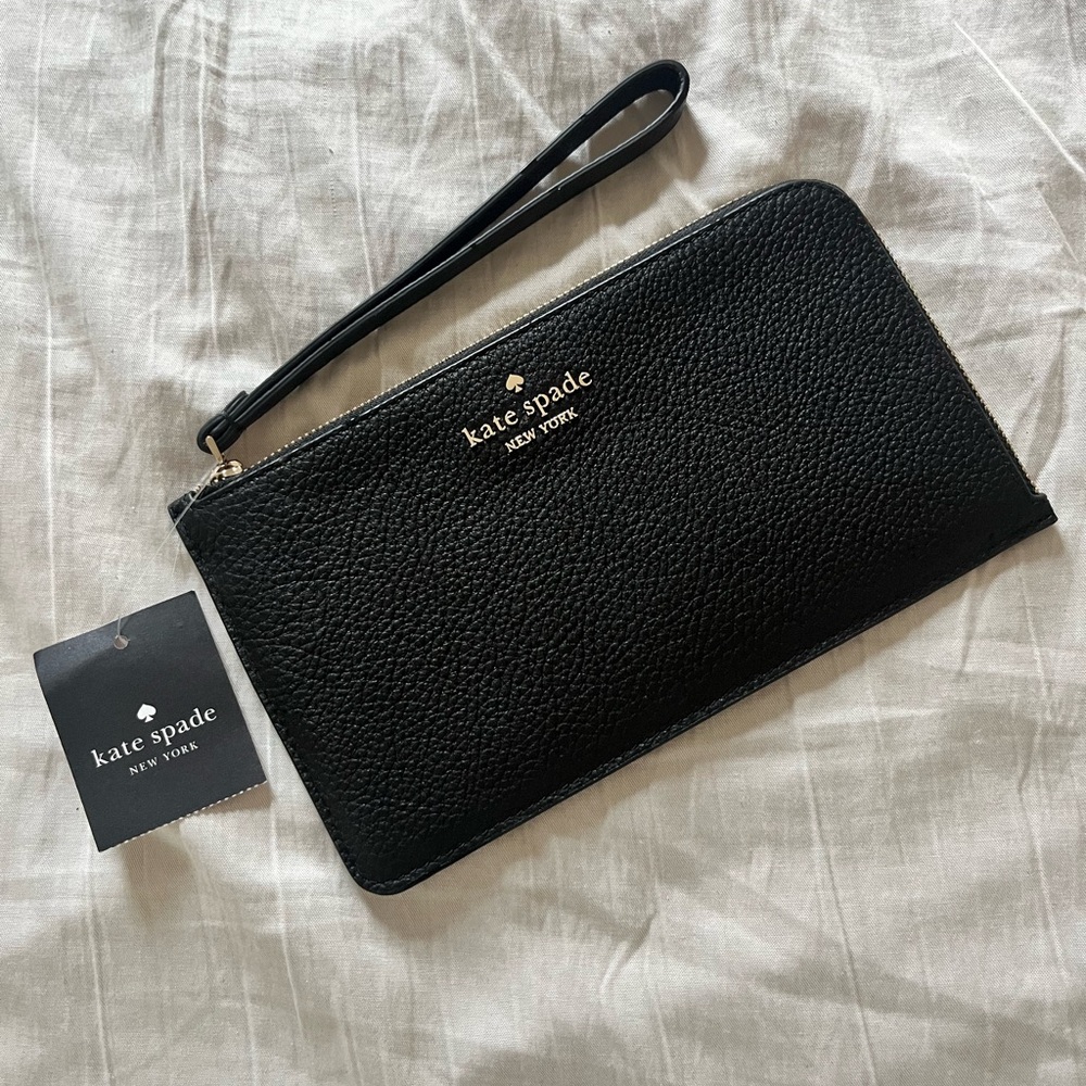 Kate Spade Black Textured Clutch